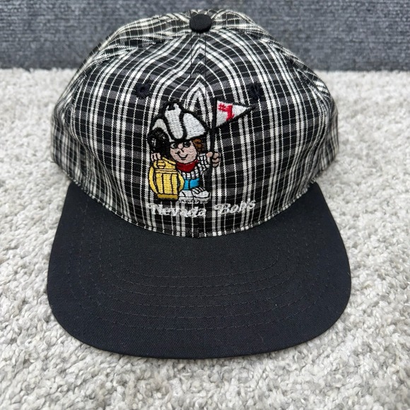 Vintage Nevada Bob's golf hat cap Cloverdale snapback USA black plaid